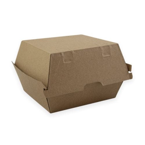 Sustain Disposable Food Packaging Carton of 250 Sustain Burger Box Brown