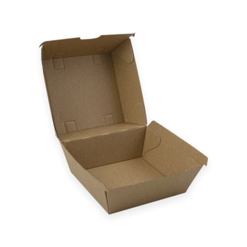 Sustain Disposable Food Packaging Carton of 250 Sustain Burger Box Brown