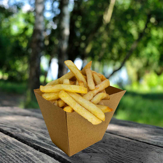 Sustain Disposable Food Packaging Carton of 500 Sustain Chip Box Brown