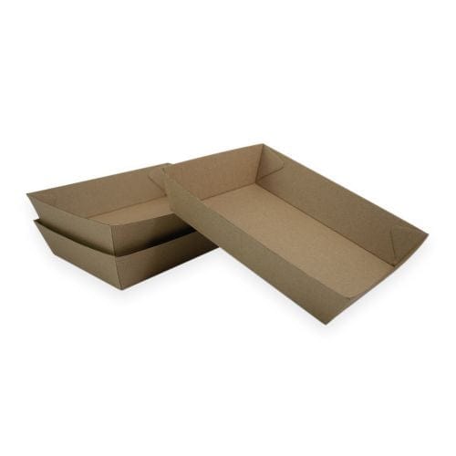 Sustain Disposable Food Packaging Carton of 240 Sustain Food Tray #3 Brown