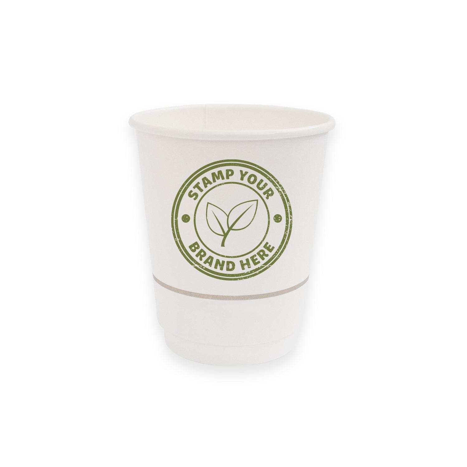 Sustain Disposable Food Packaging Carton of 500 Sustain Hot Cup Double Wall Paper/BioPBS White 8oz