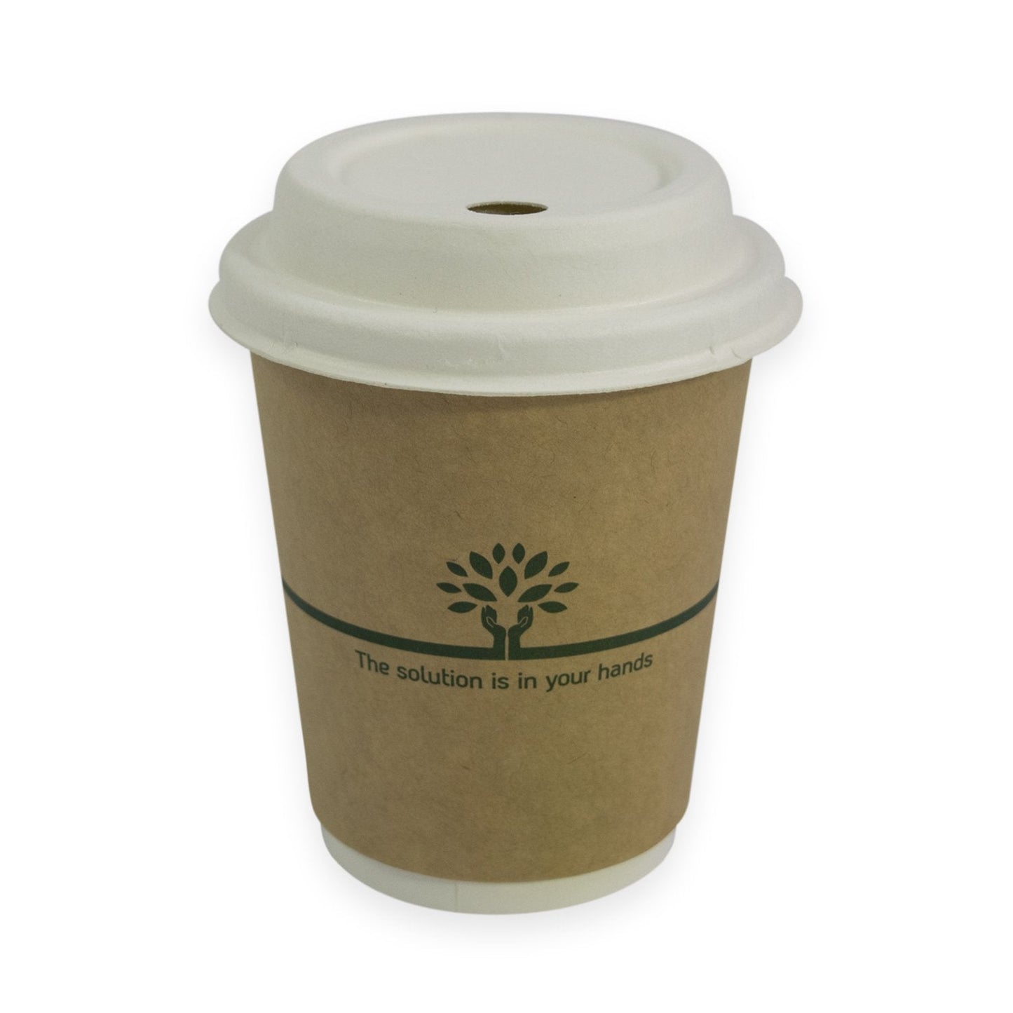 Sustain Bags & Takeaway Brown/Green Sustain Hot Cup Kraft Aqueous Double Wall 8oz