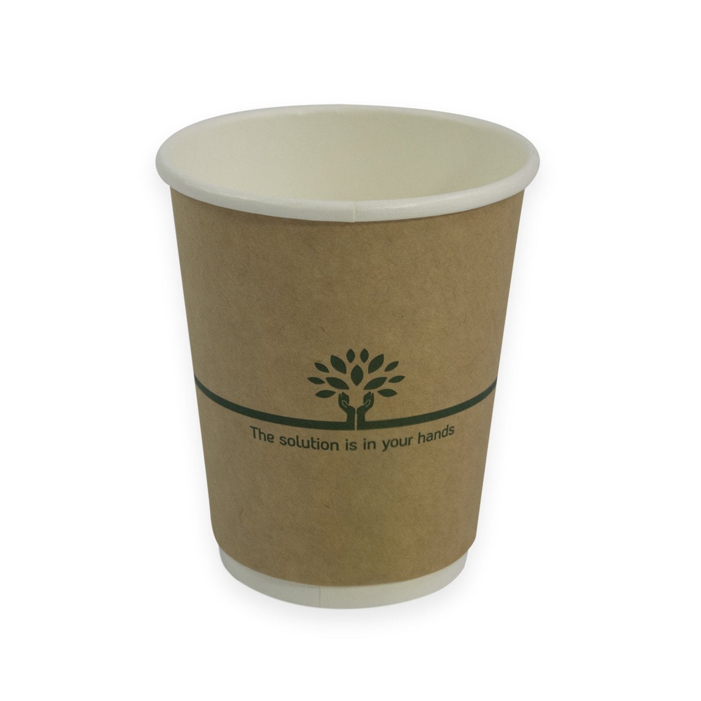 Sustain Bags & Takeaway Brown/Green Sustain Hot Cup Kraft Aqueous Double Wall 8oz