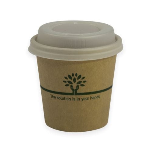 Sustain Disposable Food Packaging Carton of 2000 Sustain Hot Cup Single Wall Aqueous Kraft 4oz