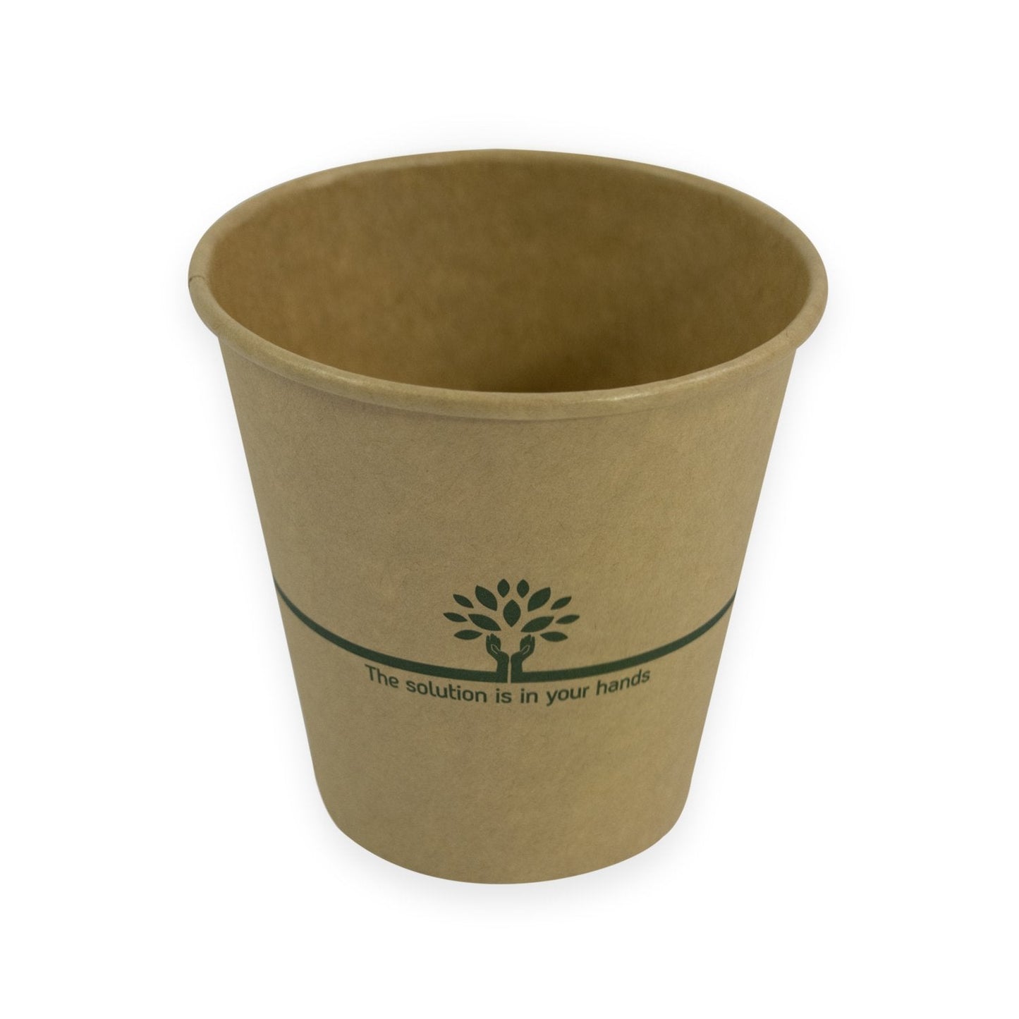 Sustain Bags & Takeaway Brown/Green Sustain Hot Cup Single Wall Aqueous Kraft 8oz Wide