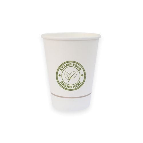 Sustain Disposable Food Packaging Carton of 1000 Sustain Hot Cup Single Wall Paper/BioPBS White 12oz