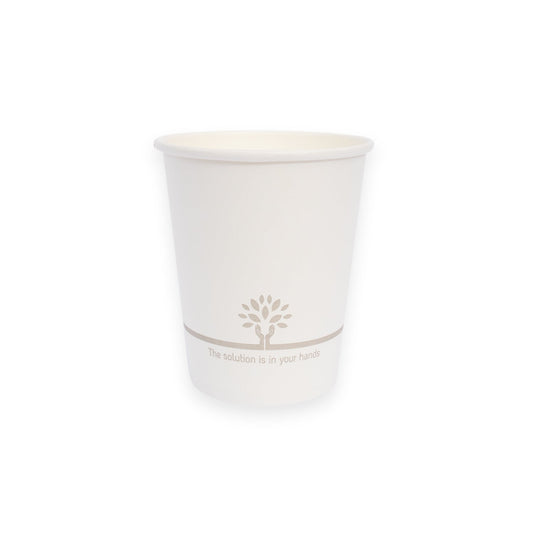 Sustain Disposable Food Packaging Carton of 1000 Sustain Hot Cup Single Wall Paper/BioPBS White 6oz
