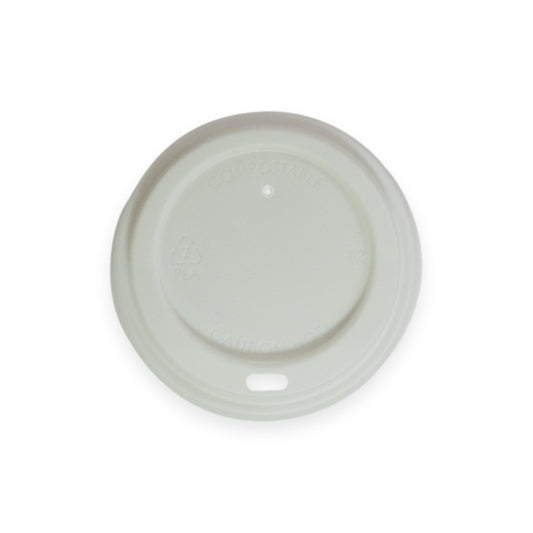 Sustain Disposable Packaging Sustain Lid Hot Cup PLA White 18W/12/16oz