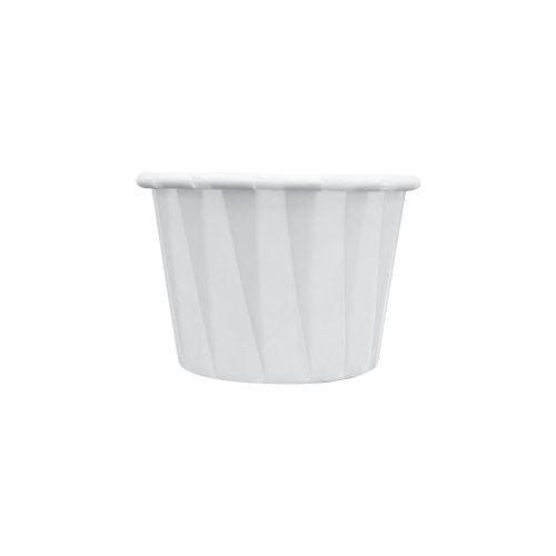 Sustain Disposable Food Packaging Carton of 5000 Sustain Paper Portion Cup Pleated White 28ml