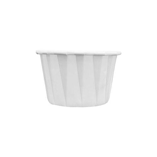 Sustain Disposable Food Packaging Carton of 5000 Sustain Paper Portion Cup Pleated White 35ml