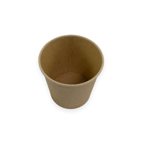 Sustain Disposable Food Packaging Carton of 500 Sustain Paper Round Bowl/Container Kraft Brown 24oz 115mm