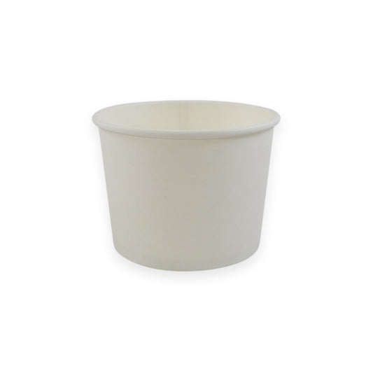 Sustain Disposable Food Packaging Carton of 500 Sustain Paper Round Bowl/Container White 16oz 115mm White