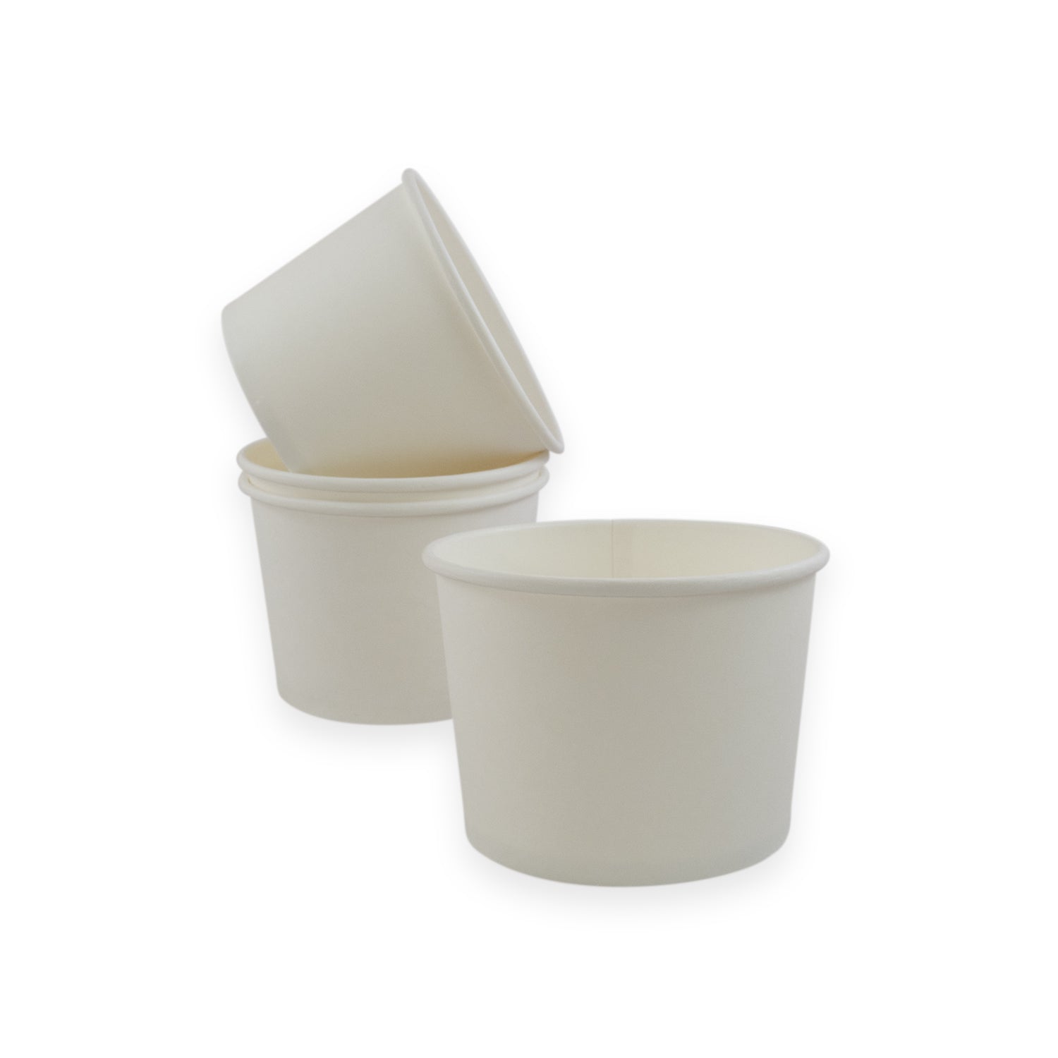 Sustain Disposable Food Packaging Carton of 500 Sustain Paper Round Bowl/Container White 16oz 115mm White
