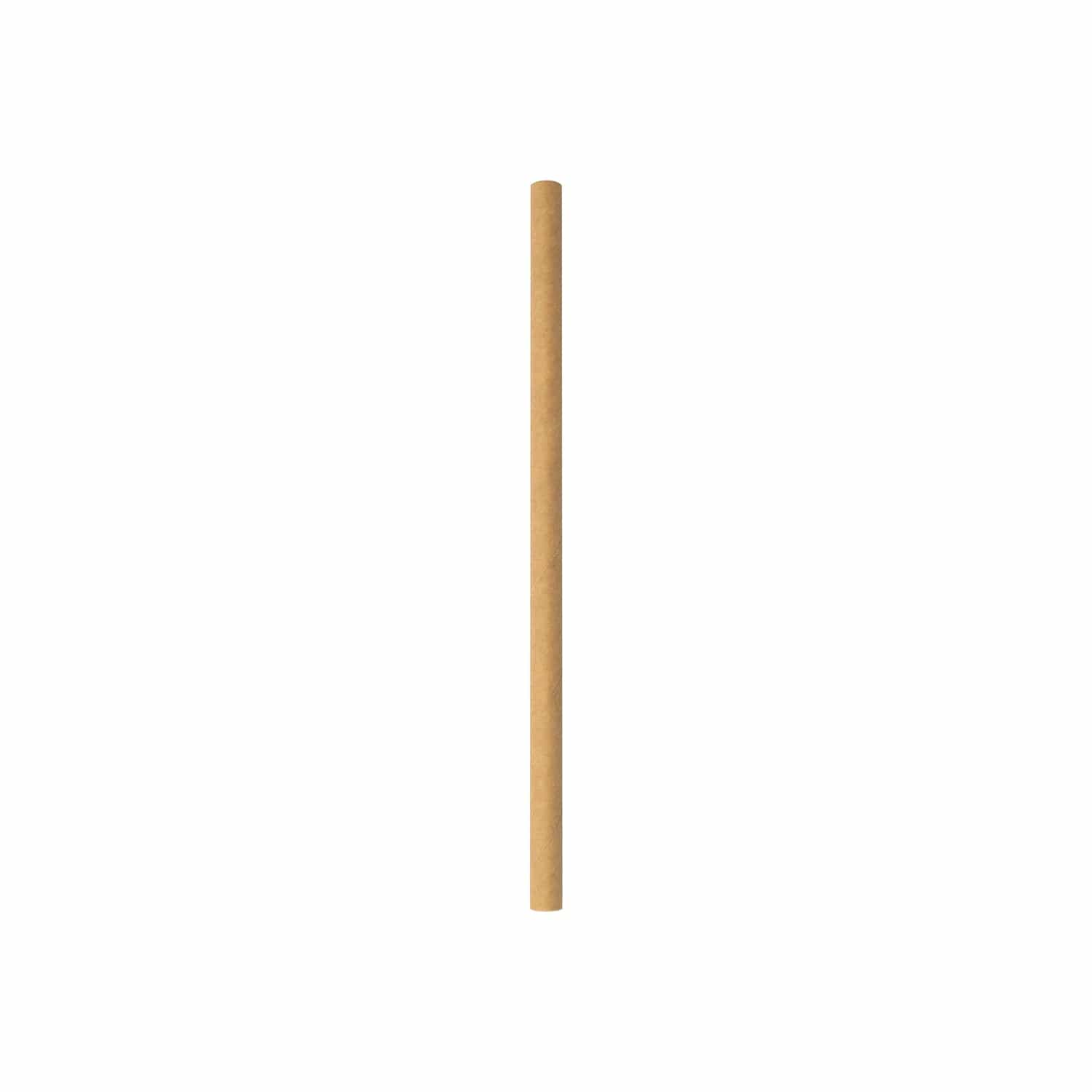 Sustain Disposable Food Packaging Carton of 2500 Sustain Paper Straw Cocktail Kraft Brown 135mm