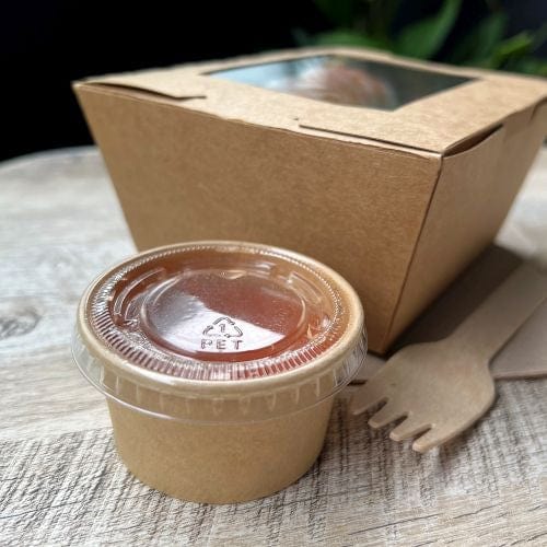 Sustain Carton of 2000 Sustain Pet Lid To Suit Paper Portion Cup 60ml/2oz