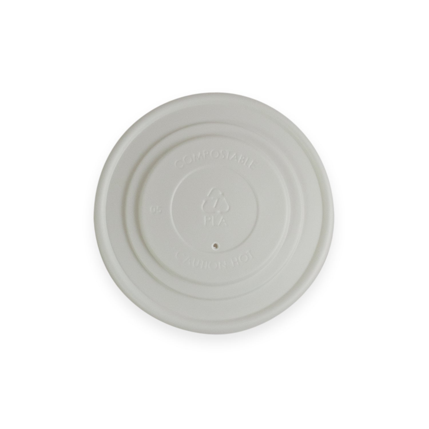 Sustain Disposable Food Packaging Carton of 500 Sustain PLA Lid To Suit Round Paper Bowl 12