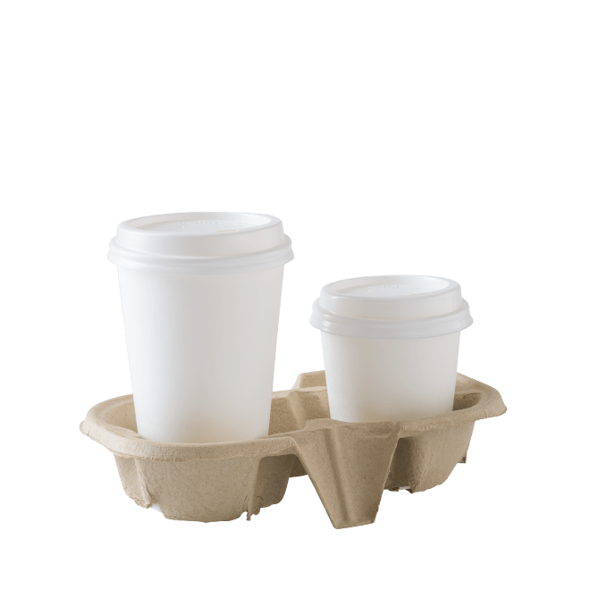 Sustain Disposable Food Packaging Carton of 600 Sustain Pulp Drink Tray, 2