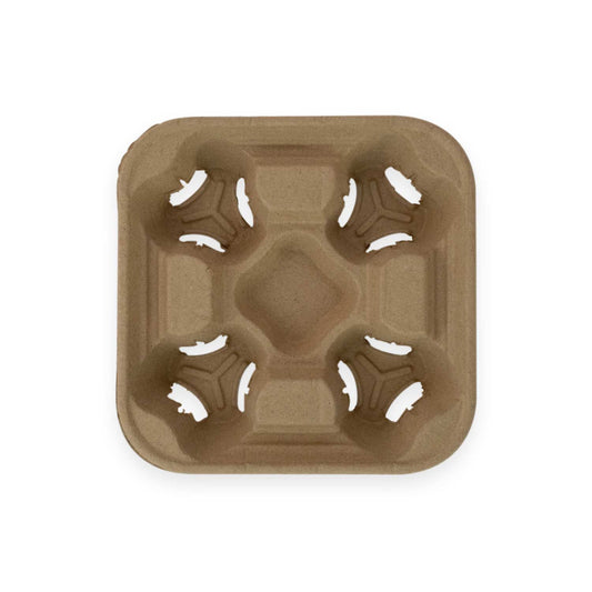 Sustain Disposable Food Packaging Carton of 300 Sustain Pulp Drink Tray, 4