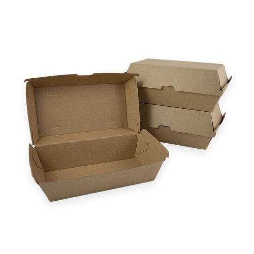 Sustain Disposable Food Packaging Carton of 200 Sustain Snack Box Regular Brown