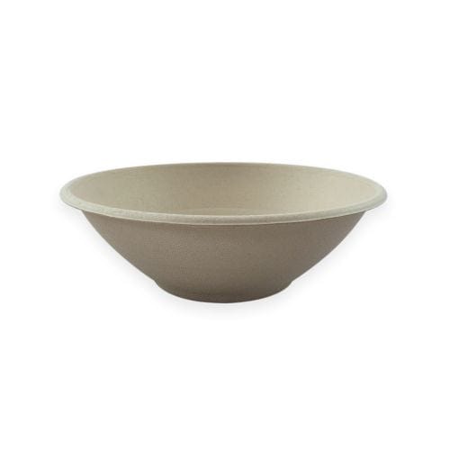 Sustain Disposable Food Packaging Carton of 400 Sustain Sugarcane Bowl Round Natural 32oz Salad/Noodle