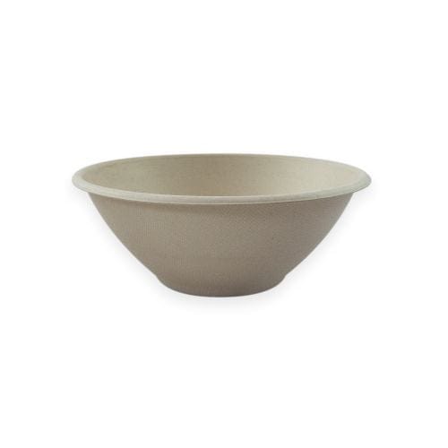 Sustain Disposable Food Packaging Carton of 400 Sustain Sugarcane Bowl Round Natural 40oz Salad/Noodle