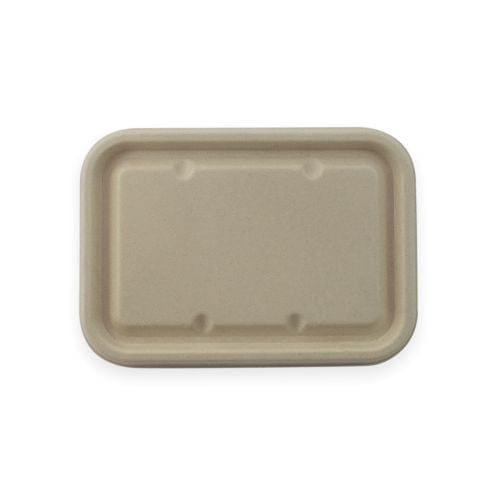 Sustain Disposable Food Packaging Carton of 500 Sustain Sugarcane Lid Natural For Rectangular Container 500 to 1000ml