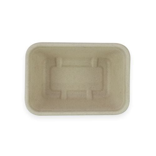 Sustain Disposable Food Packaging Carton of 500 Sustain Sugarcane Rectangular Container Natural 1000ml