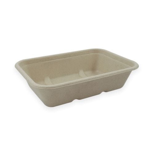 Sustain Disposable Food Packaging Carton of 500 Sustain Sugarcane Rectangular Container Natural 500ml