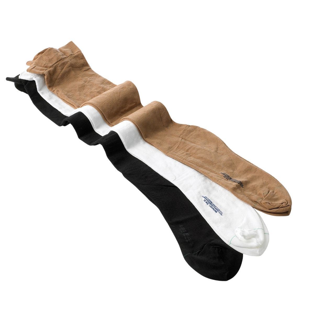 TED Knee High Anti-Embolism Compression Stockings White