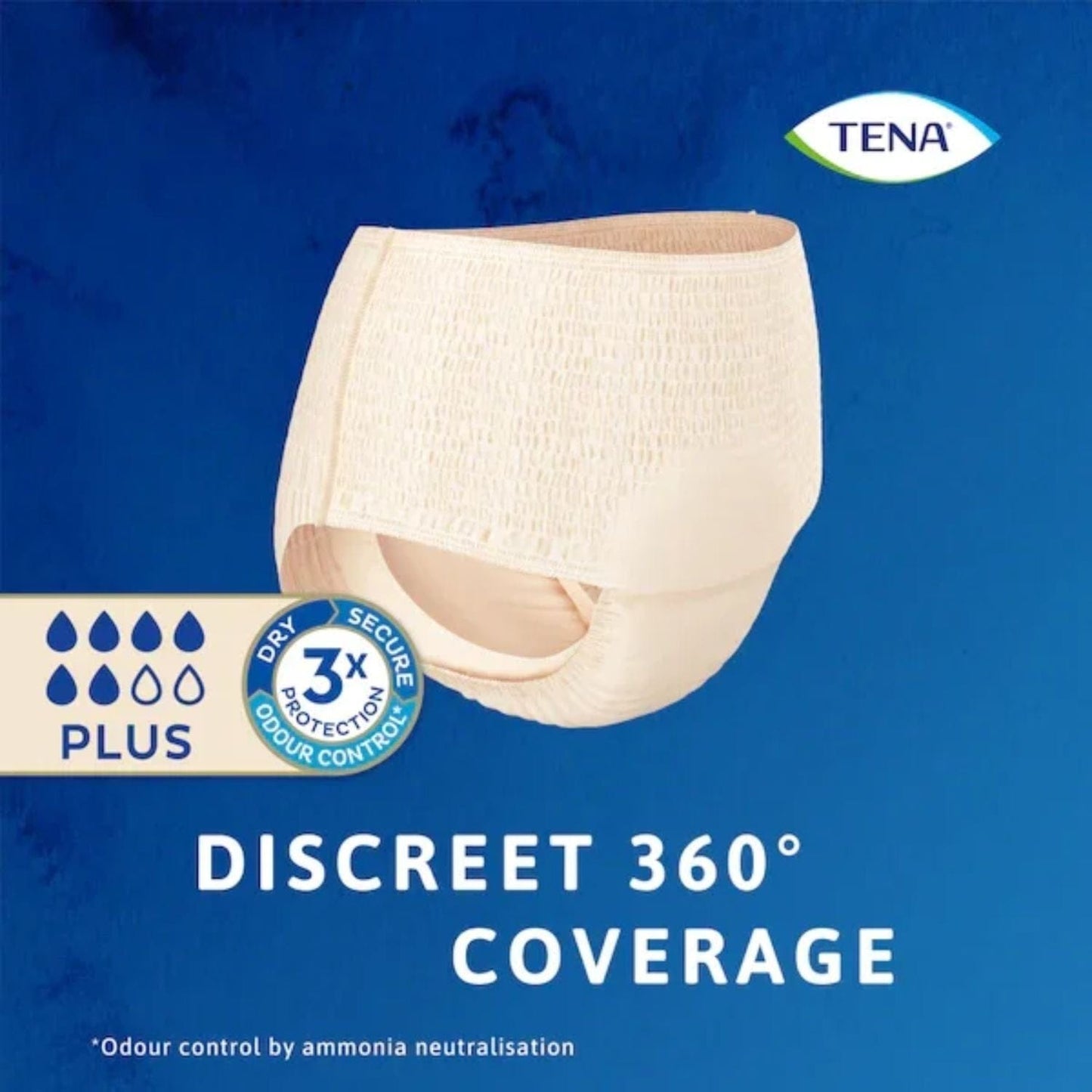 Tena Discreet High Waist Underwear - Creme Medium