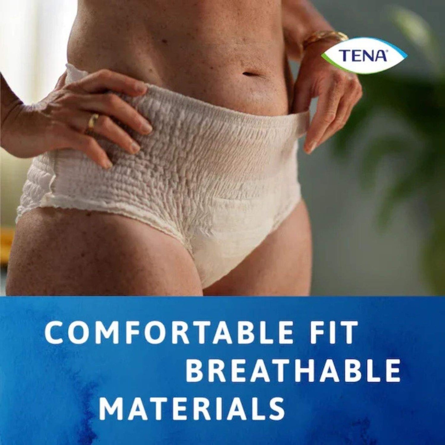 Tena Discreet High Waist Underwear - Creme Medium
