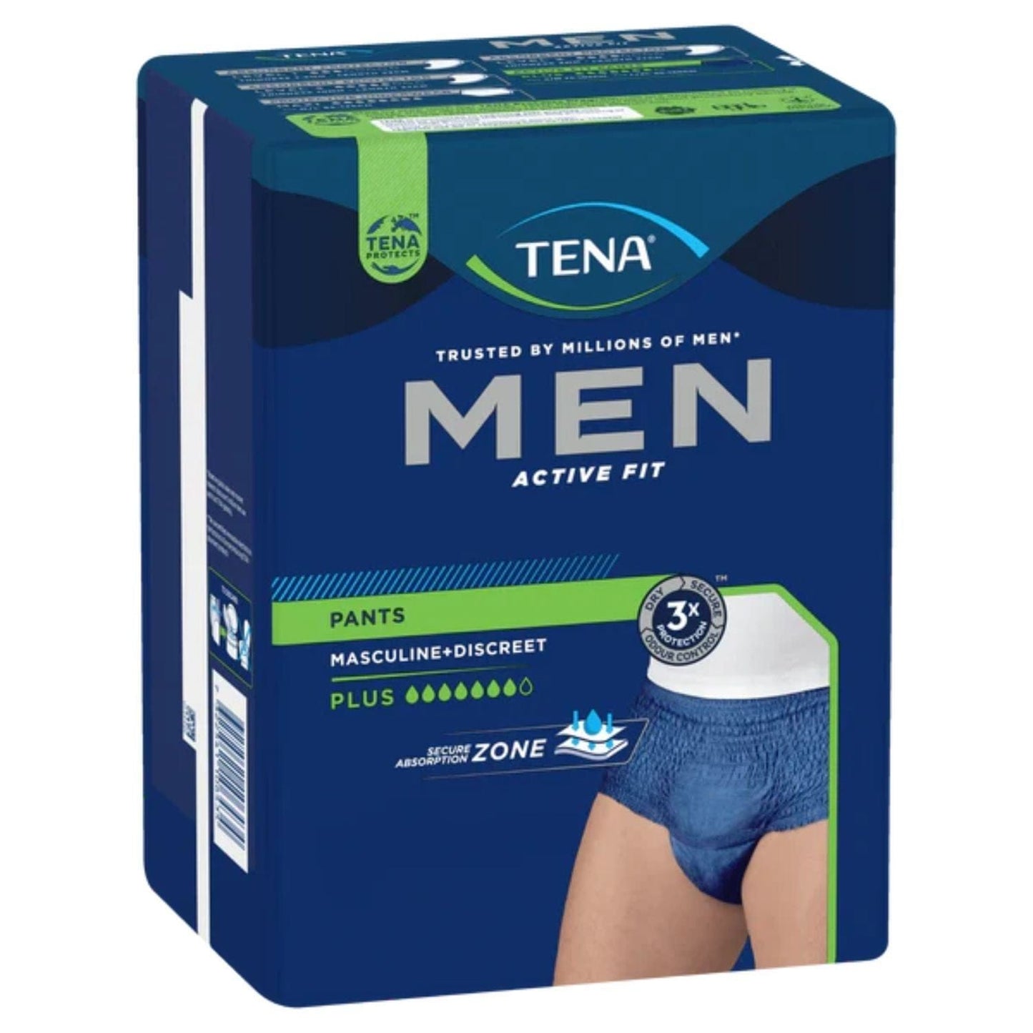 Tena Men Active Fit Pants Plus - Large / X-Large Navy
