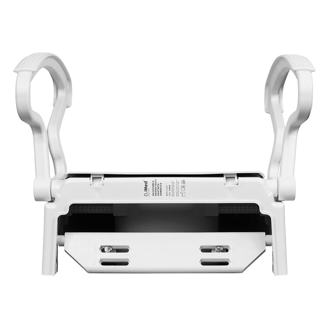 Toilet Seat Raiser with Armrests – Adjustable Height 5/10/15cm
