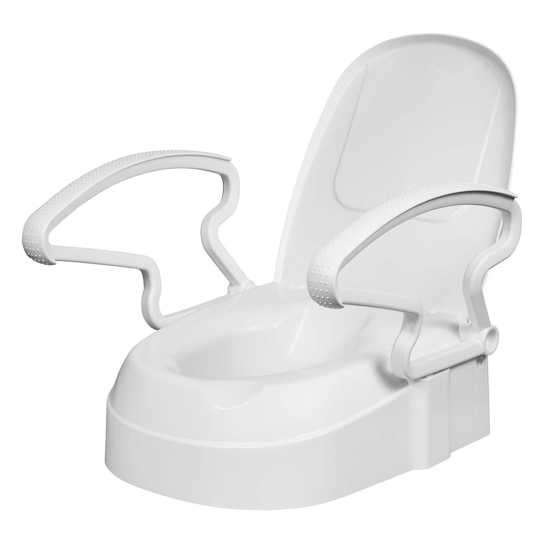 Toilet Seat Raiser with Armrests – Adjustable Height 5/10/15cm