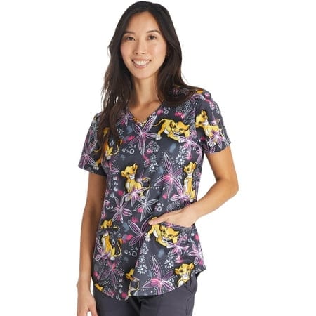 Tooniforms Disney V-Neck Scrub Top Women 1