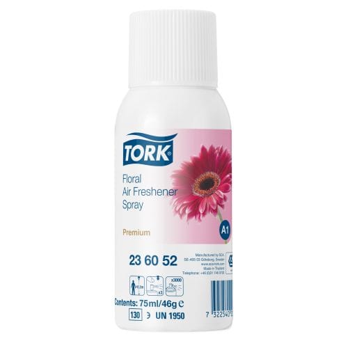 Tork Cleaning & Washroom Supplies Carton of 12 Tork Floral Air Freshener Spray