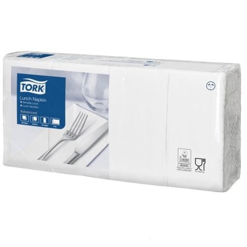Tork Bags & Takeaway Tork Napkin Lunch 2ply Edge Embossed White