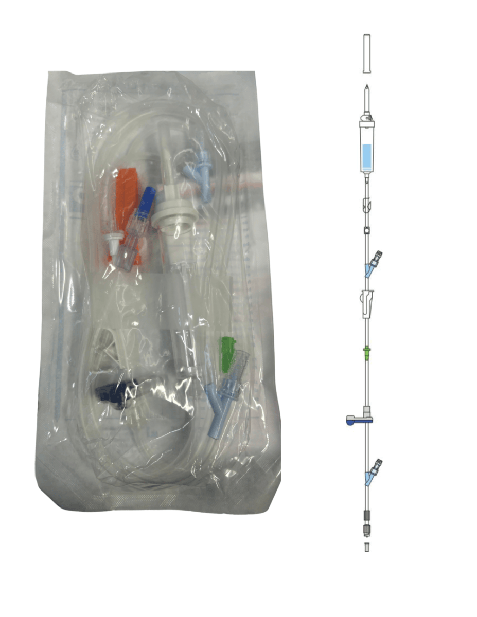 Transfusion Set with 200um Filter and Needleless Access Site 3