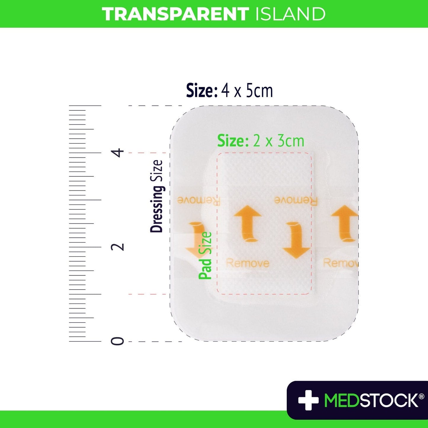 Multipack Transparent Island Dressing 4cm x 5cm