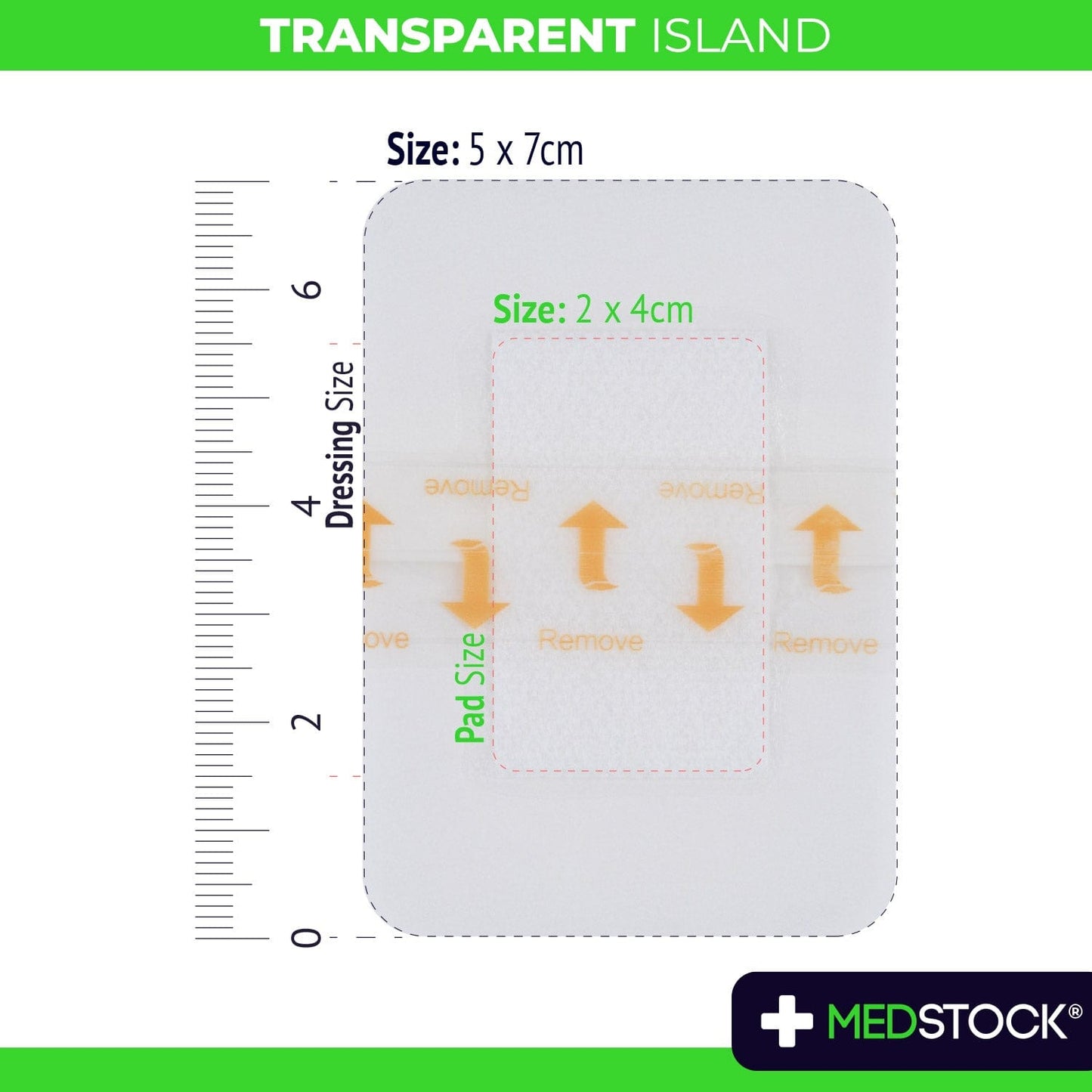 Multipack Transparent Island Dressing 5cm x 7cm