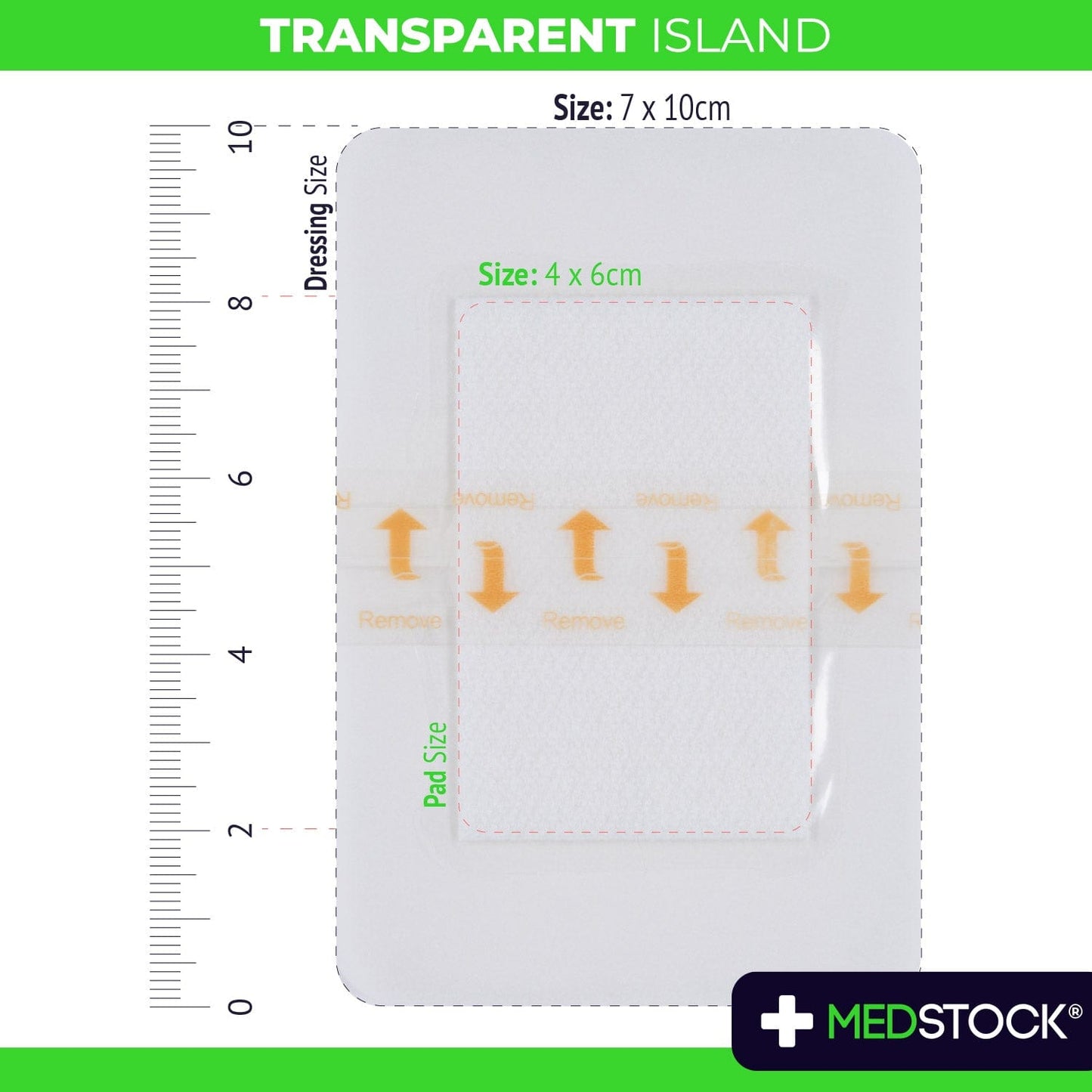 Multipack Transparent Island Dressing 7cm x 10cm