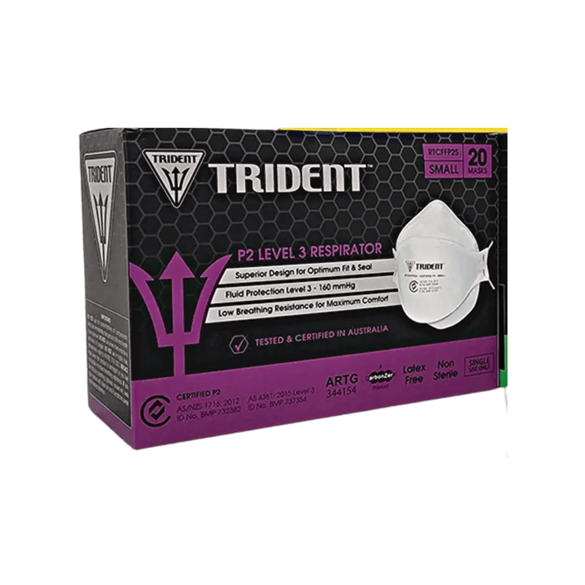 Trident Respirator Flat Fold P2 L3