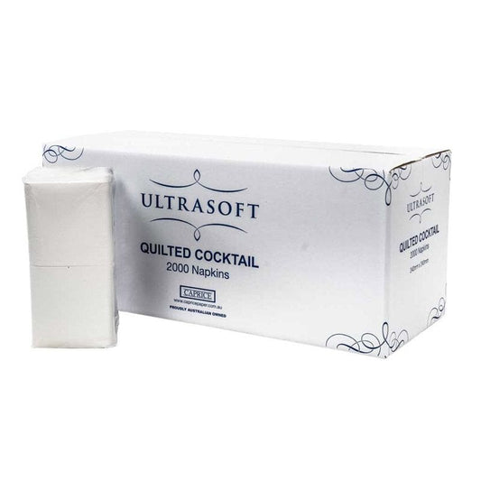 Caprice Paper Printer Paper and Paper Accessories Ultrasoft Napkin Cocktail Quilted White CTN2000