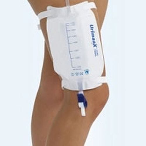 Urimaax Leg Bag 500ml 6cm Tube Flip Tap Strap ST
