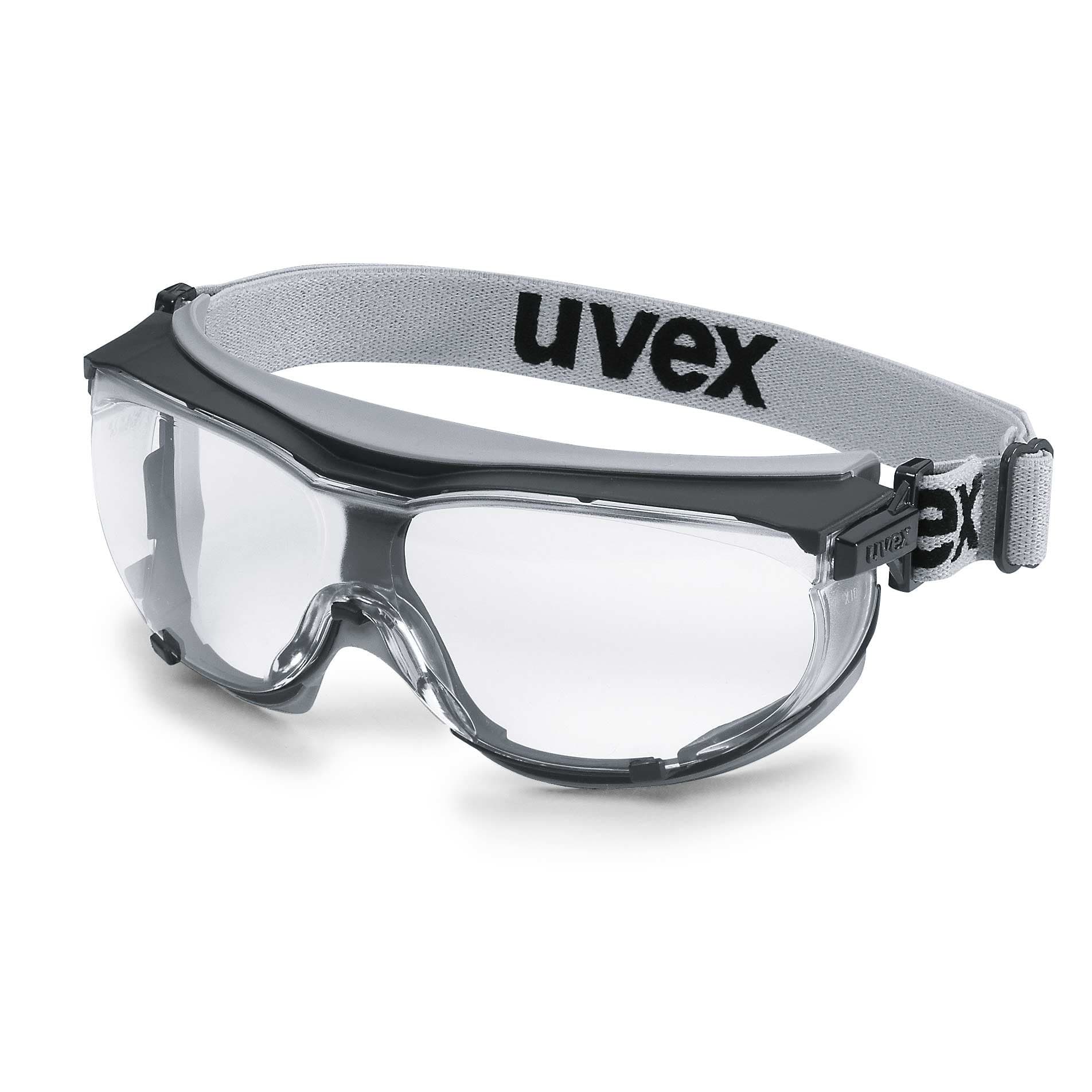UVEX Safety Goggles Clear / 80% / Black/Grey Frame / VLT UVEX Carbonvision Eye Protection Goggles
