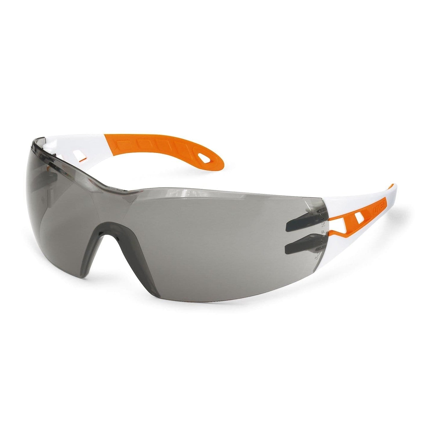 UVEX Safety Glasses Grey / 23% / White/Orange Arms / SV Excellence UVEX Pheos S Eye Protection Spectacles