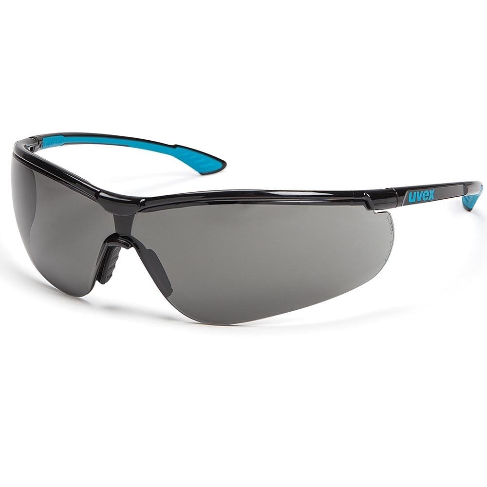 UVEX Safety Glasses Grey / 14% / Black/Blue Frame / SV Sapphire UVEX Sportstyle Eye Protection Spectacles