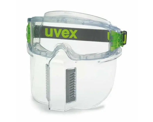 Uvex Ultrashield With Lower Face Guard Eye Protection Goggles Clear VLT Lens Tra