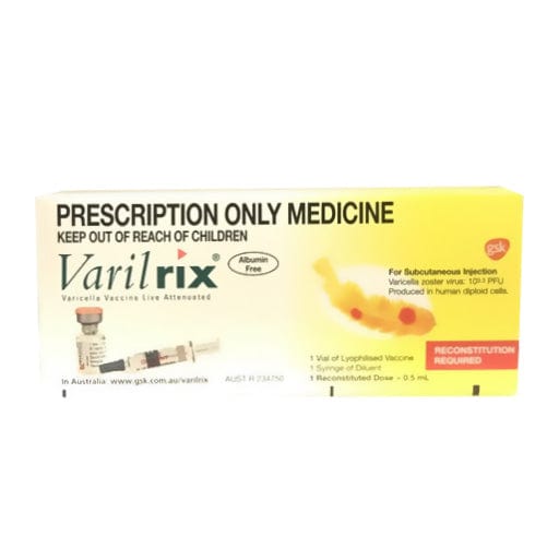 GSK Vaccines Varilrix Chickenpox Vaccine Vial - 0.5 mL, Live Attenuated Varicella-Zoster Viru