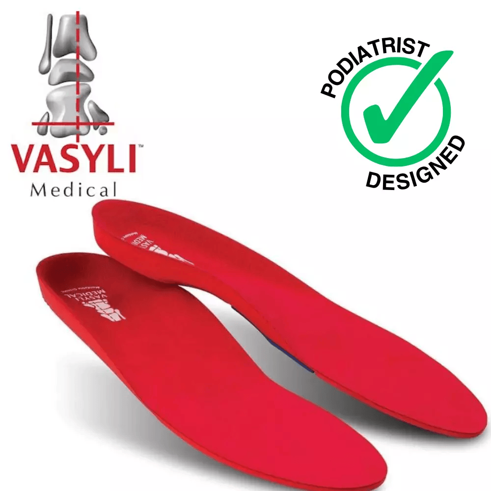 Vasyli Full Length Orthotics Red High Density